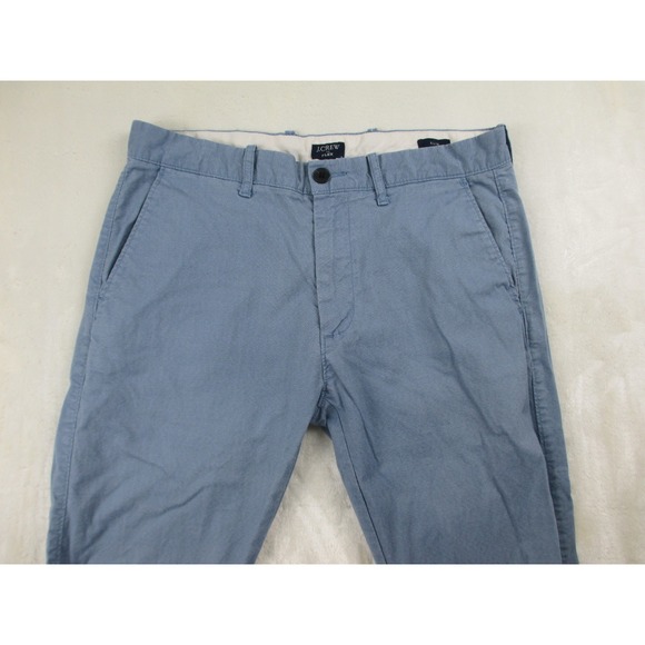 J.Crew Flex Pants Mens 31 Blue Slim Chino Preppy Pockets Casual 31X32 - Picture 3 of 10